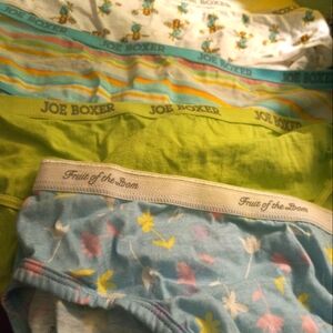 not new,never worn 4pr of assorted bikini panties 100% cotton size8.